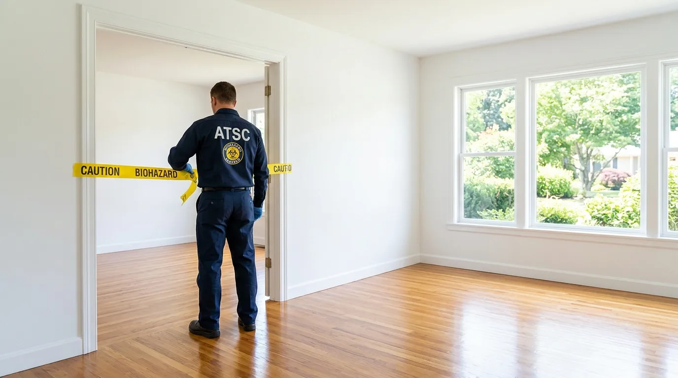 Certified biohazard cleanup crew performing Decomposition Cleanup in Spanish Springs